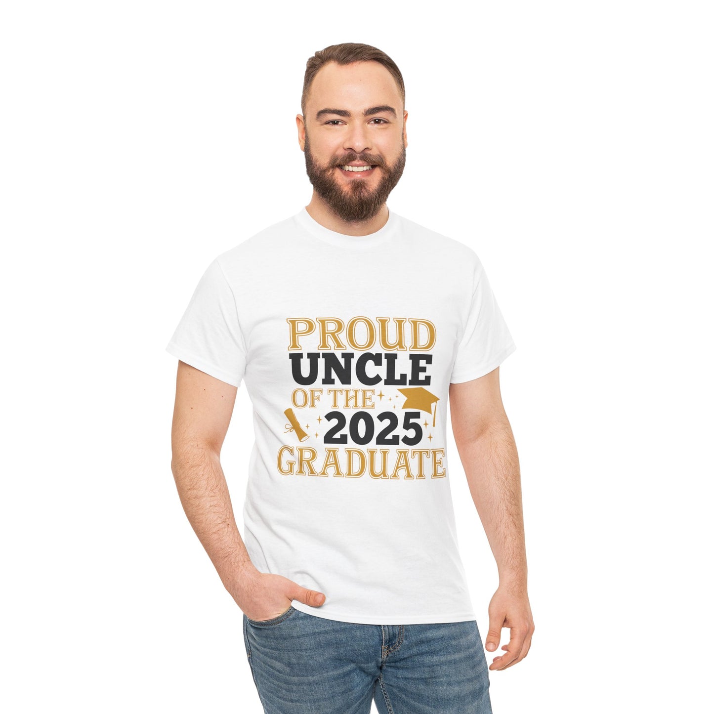 Proud Uncle of the 2025 Graduate T-Shirt - Unisex Cotton Tee