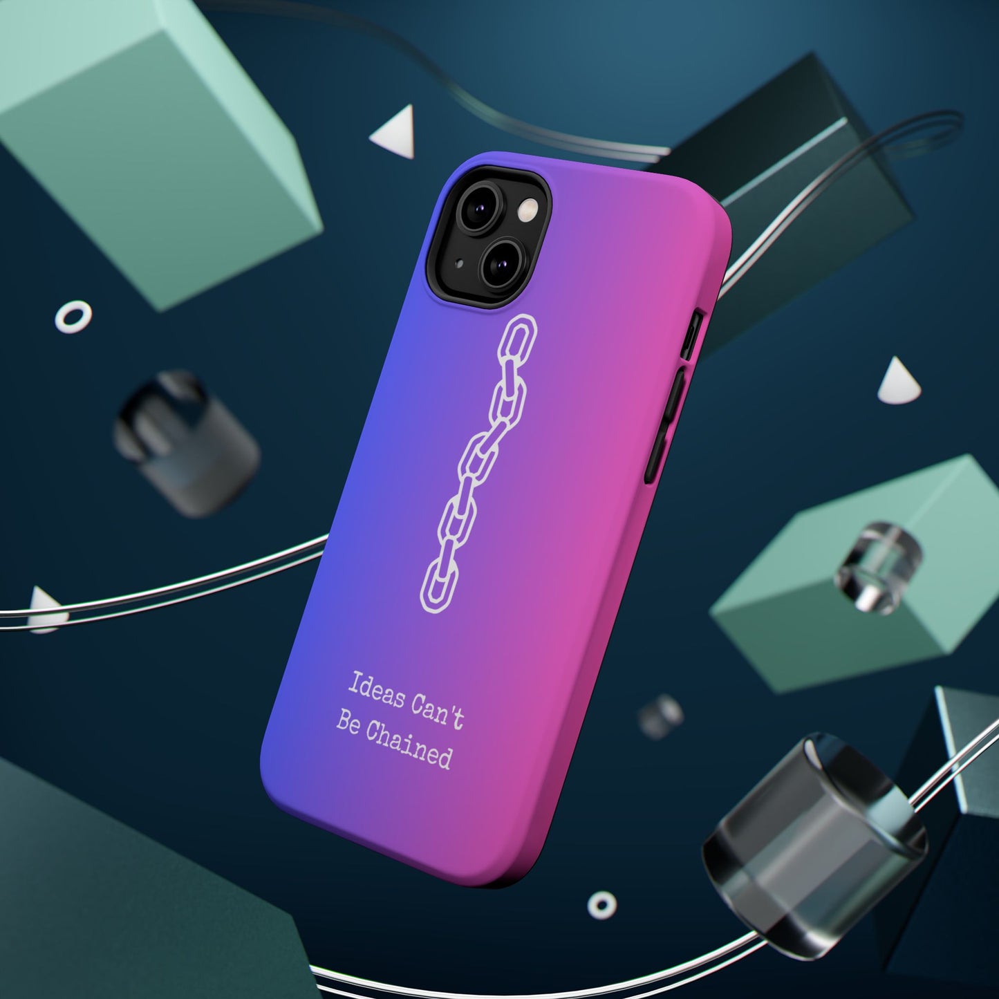 Colorful MAGNETIC Inspirational, Motivational - Ideas Can't Be Chained Phone Cases