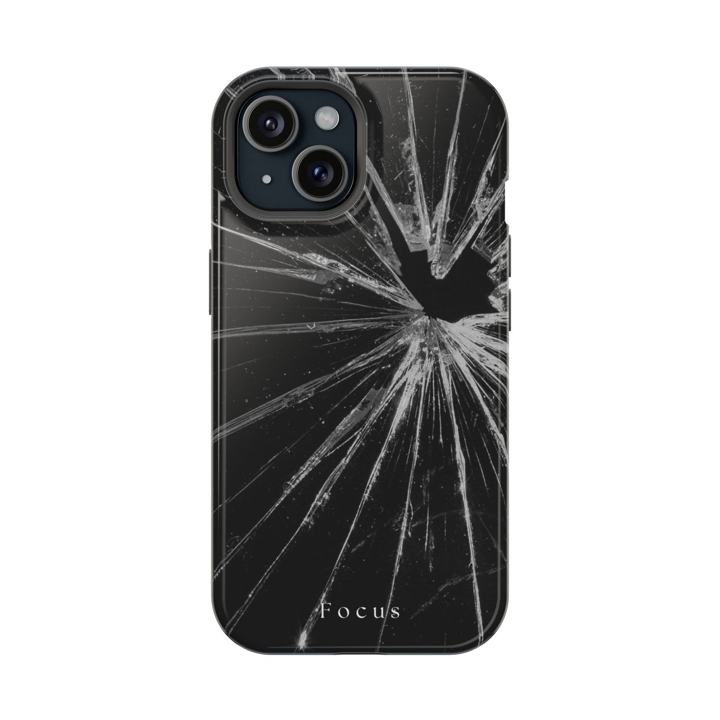 Durable Magnetic FOCUS Broken Glass Stylish Tough Case