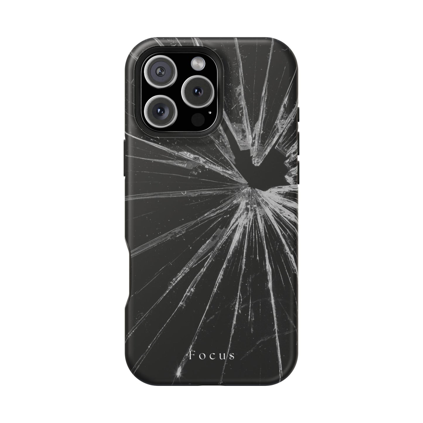 Durable Magnetic FOCUS Broken Glass Stylish Tough Case