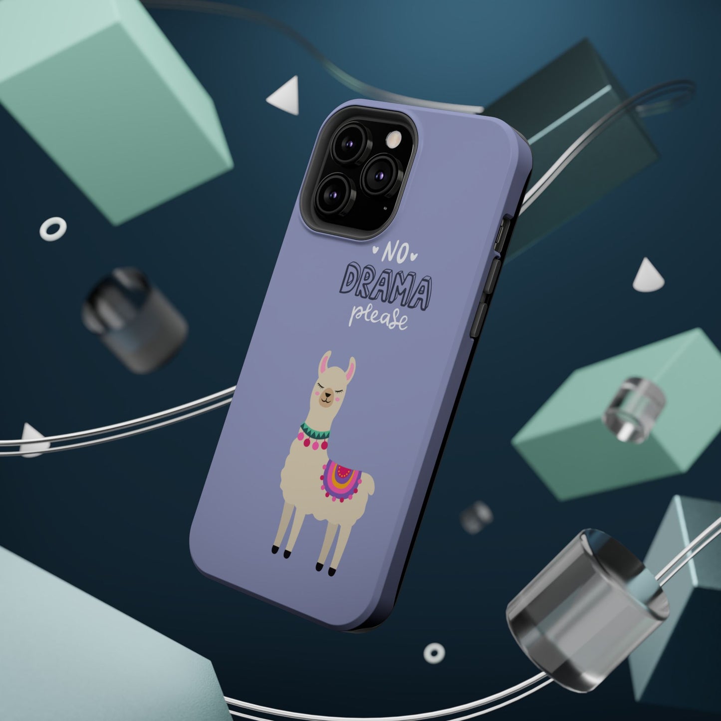 Cute Llama - No Drama MAGNETIC Tough Phone Case