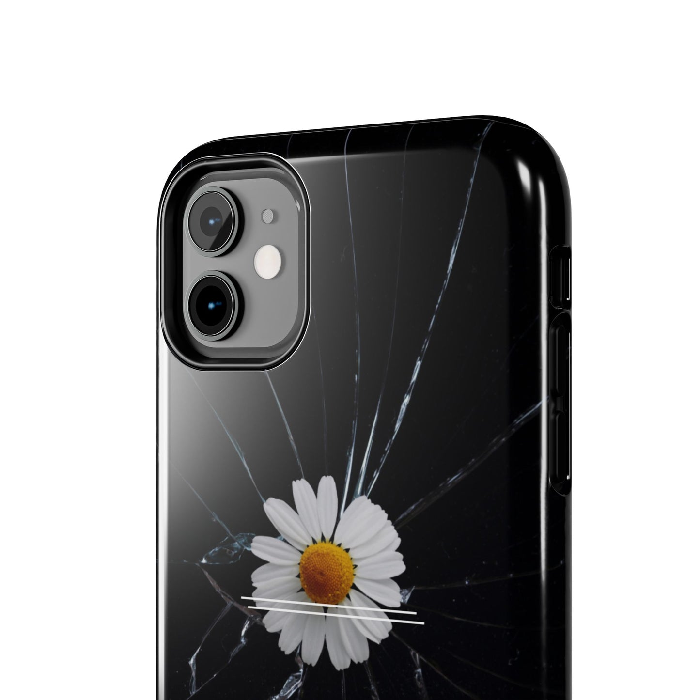 Flawed But Still Worthy Phone Case - Tough Cases, Inspirational Gift, Floral Design, Self-Love