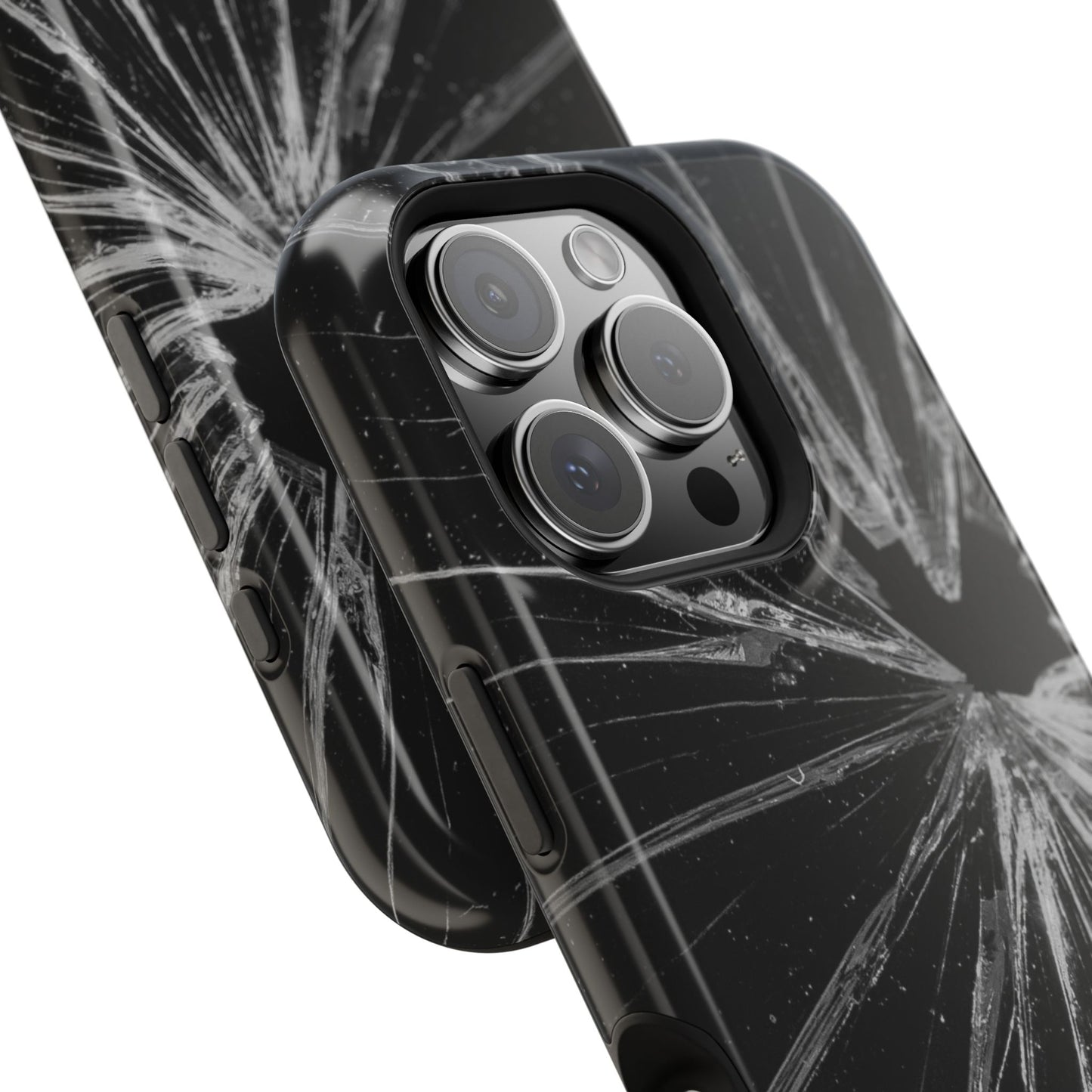 Durable Magnetic FOCUS Broken Glass Stylish Tough Case