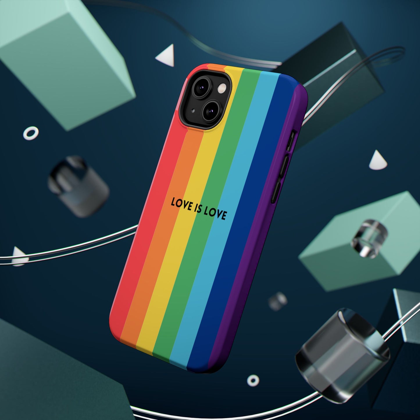 lOVE IS LOVE- Rainbow, LGBTQ+ Pride MAGNETIC Phone Case