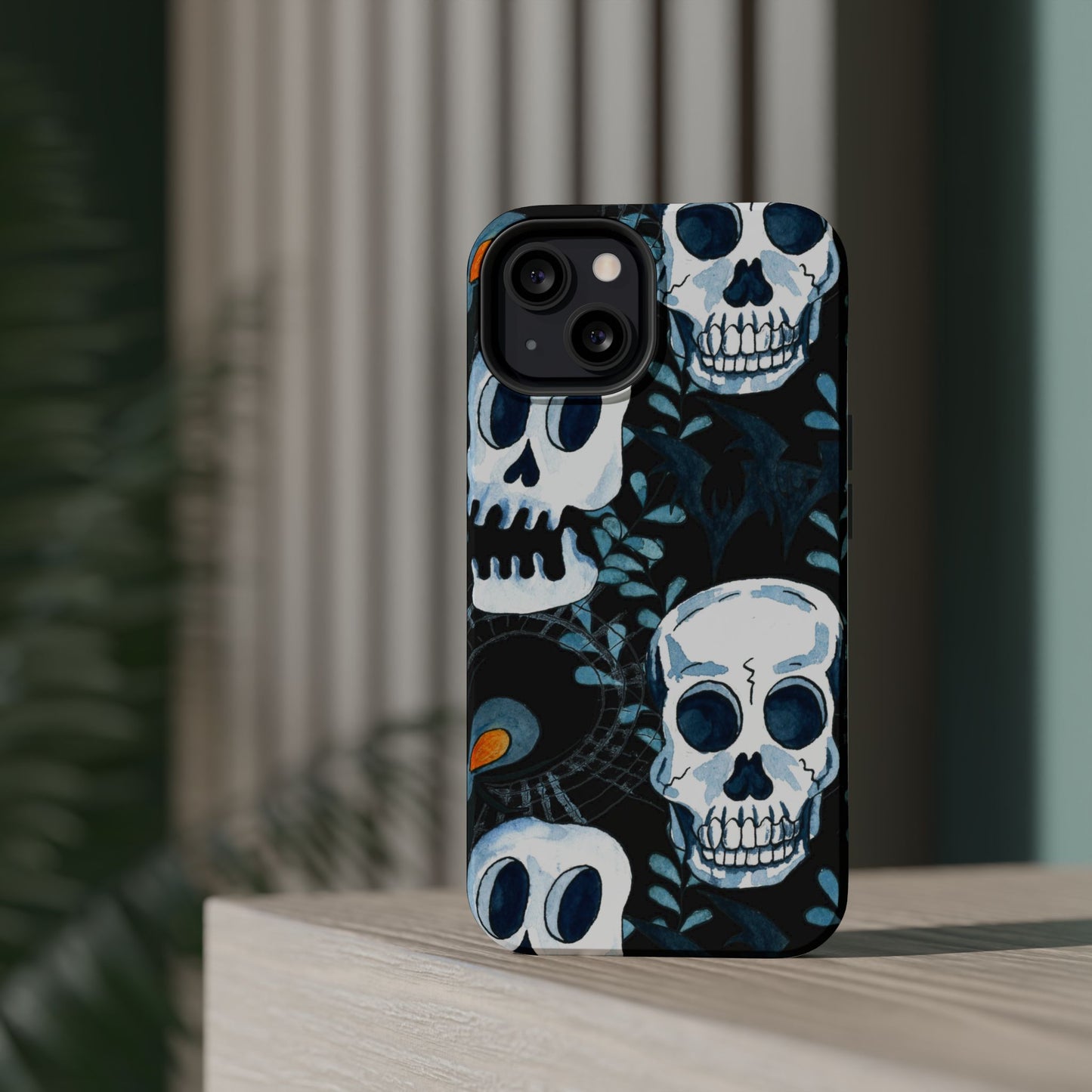 Phone Case - Skull Magnetic Impact-Resistant Case - Halloween - FREE Shipping for Iphone
