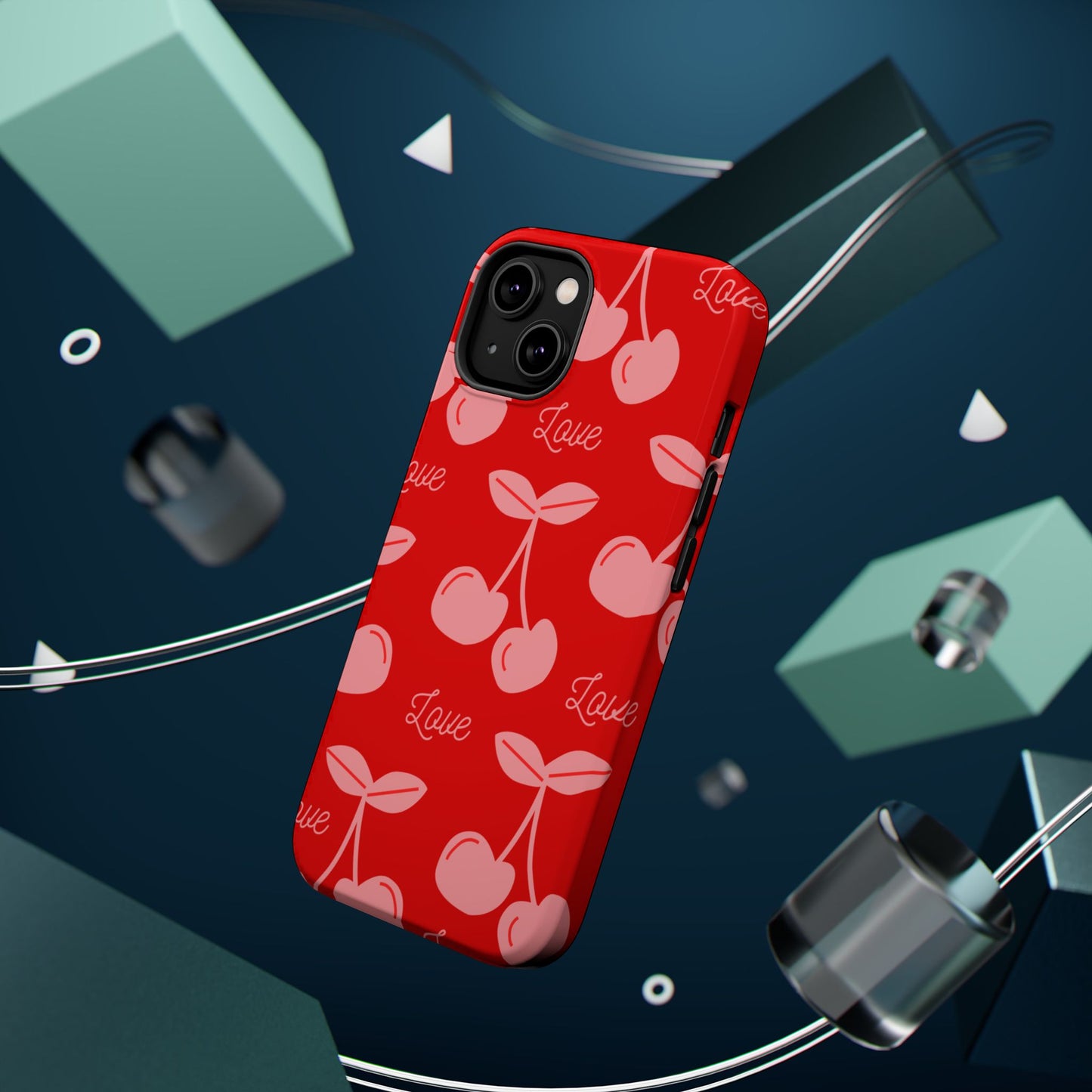 Cherry Love MAGNETIC Tough Cases, Cute Protection, Gift for Her, Valentine's Day
