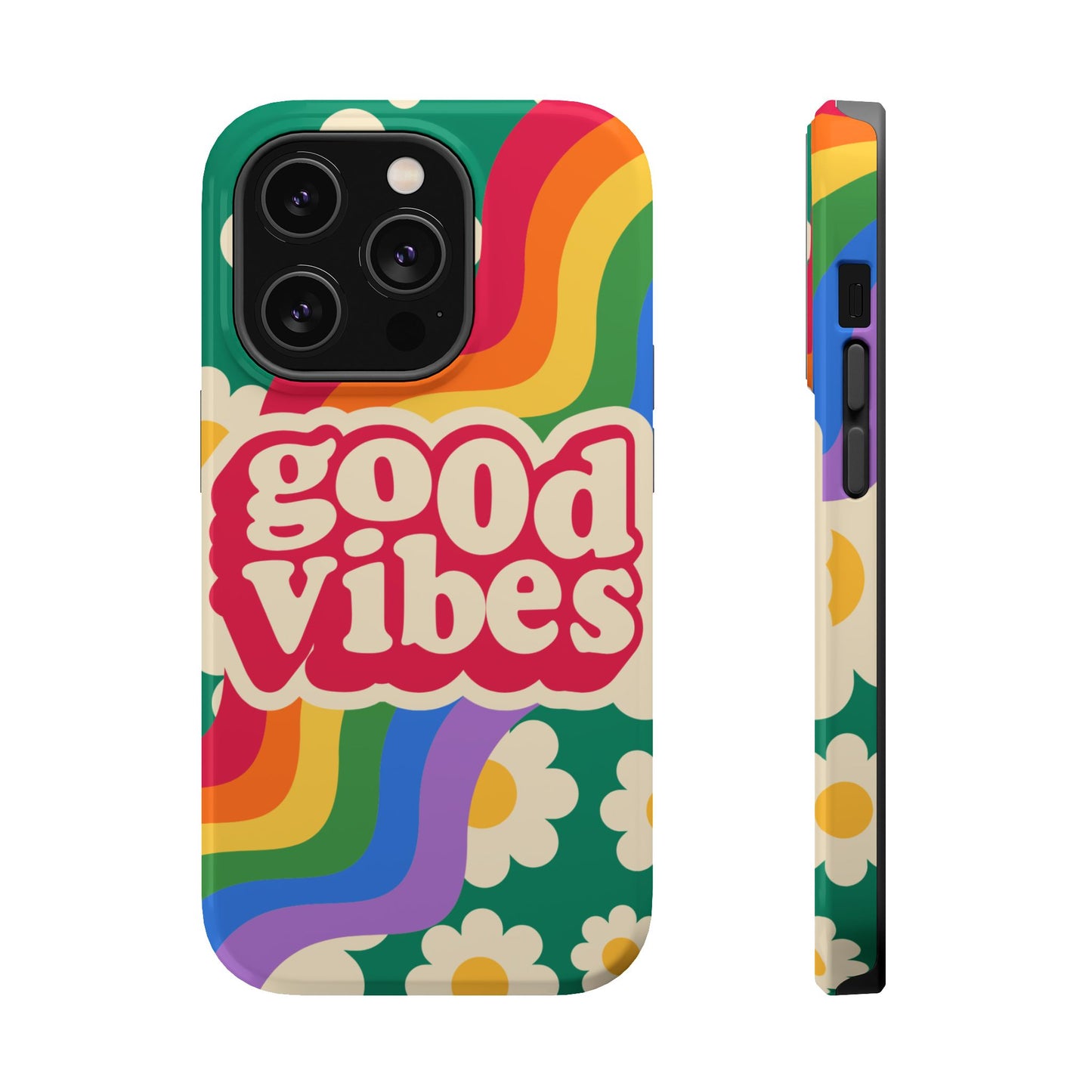 Good Vibes MAGNETIC Tough Phone Cases, Colorful, Cheerful Phone Protection, Gifts for Friends