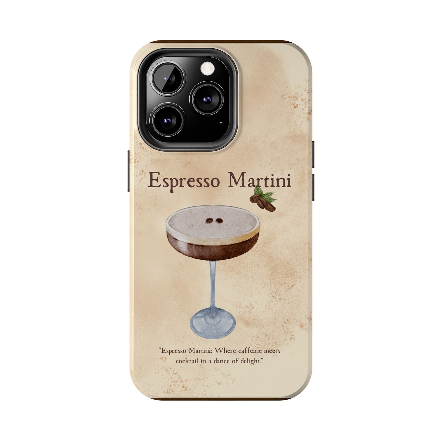 Espresso Martini Tough Phone Cases | Stylish Drink Design | Unique Gift for Cocktail Lovers | Perfect for Any Occasion