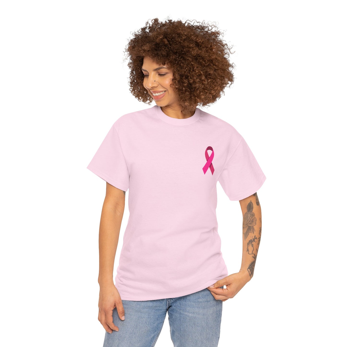 Breast Cancer Awareness Tee - "Cheer for the cure" Unisex Cotton Shirt