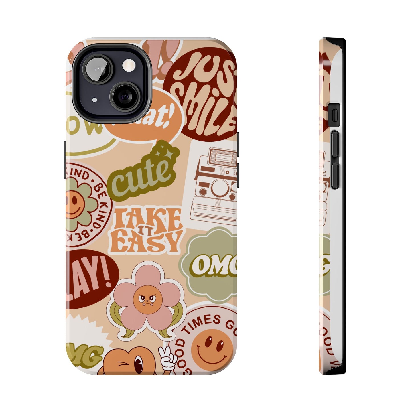 Vibrant, Positive Affirmation Sticker Phone Cases, Cute for Teens, Fun Ideas, Everyday Use