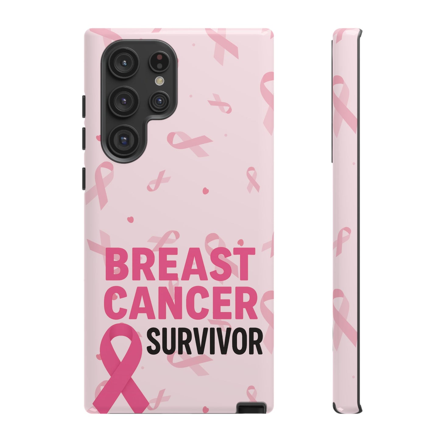 Breast Cancer Survivor Phone Case, Cancer Awareness, Pink Ribbon Design, Tough Cases for Samsung