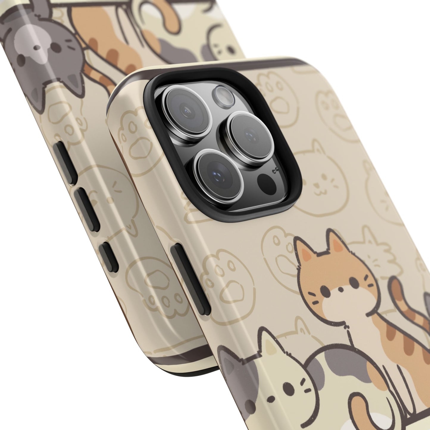 Cute Cat Tough Phone Case - Don’t Touch My Phone!
