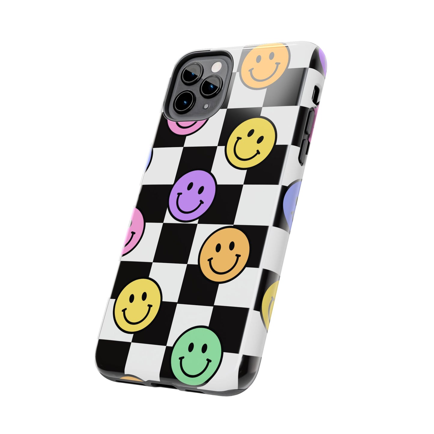 Colorful Smiley Face Phone Case, Durable Phone Cover, Fun Tech Accessories, Great for Gifts, Birthday, Holiday