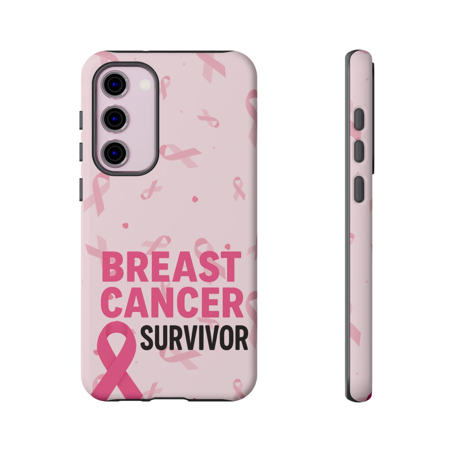 Breast Cancer Survivor Phone Case, Cancer Awareness, Pink Ribbon Design, Tough Cases for Samsung