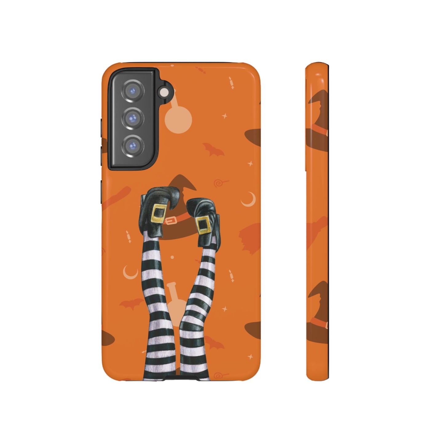 Halloween Phone Case, Spooky Design, Witch Legs for Samsung