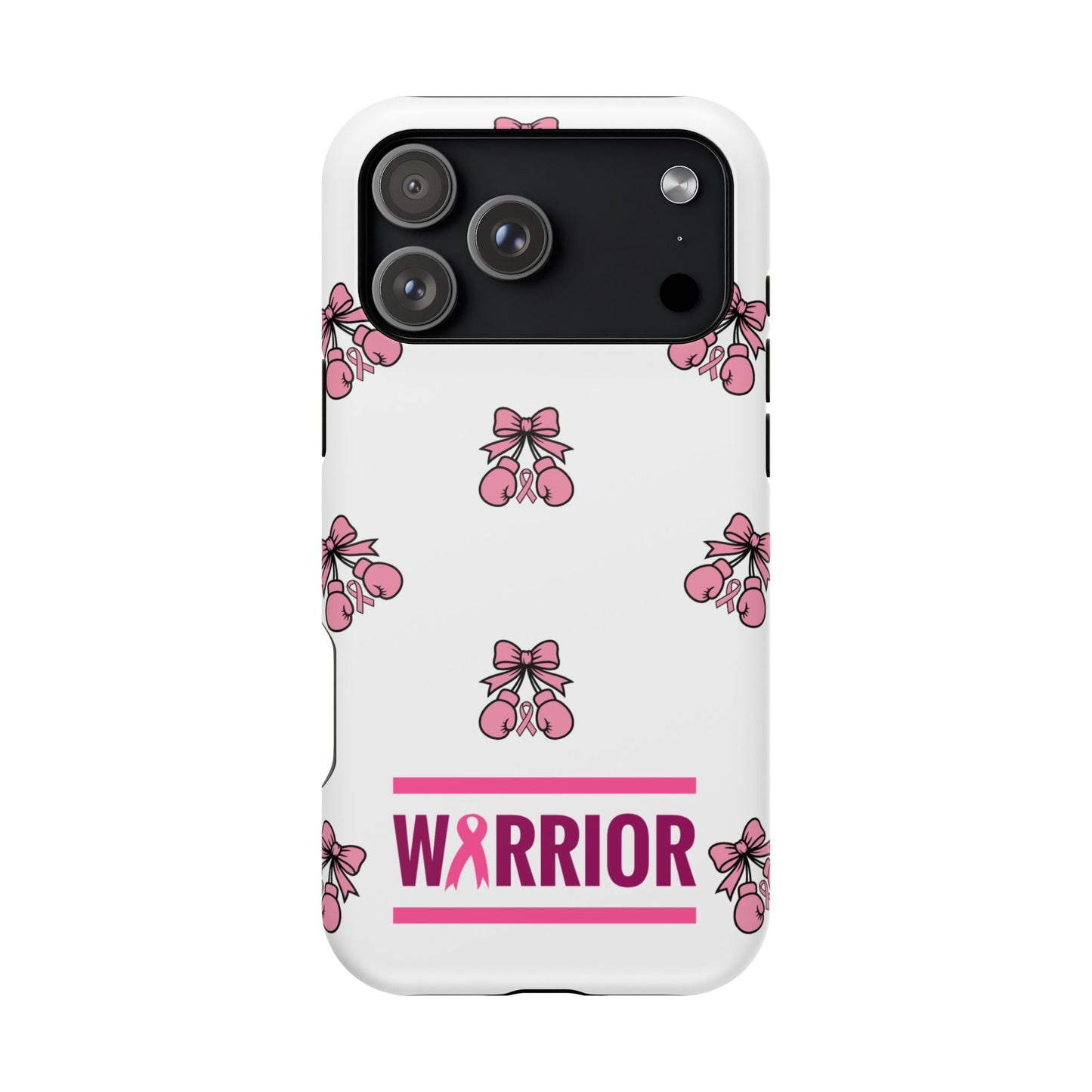 Warrior Bow Pink Magnetic Phone Case, Support Breast Cancer Awareness, Gift for Cancer Fighters for Iphone