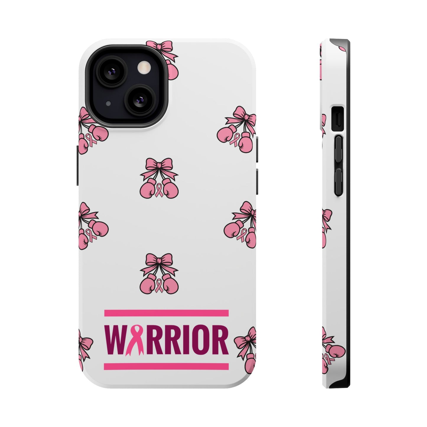 Warrior Bow Pink Magnetic Phone Case, Support Breast Cancer Awareness, Gift for Cancer Fighters for Iphone