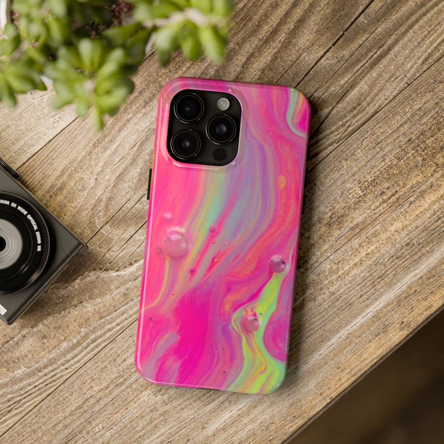 Colorful Swirl Futuristic Tough Phone Case, Stylish Durable Cover for Iphone