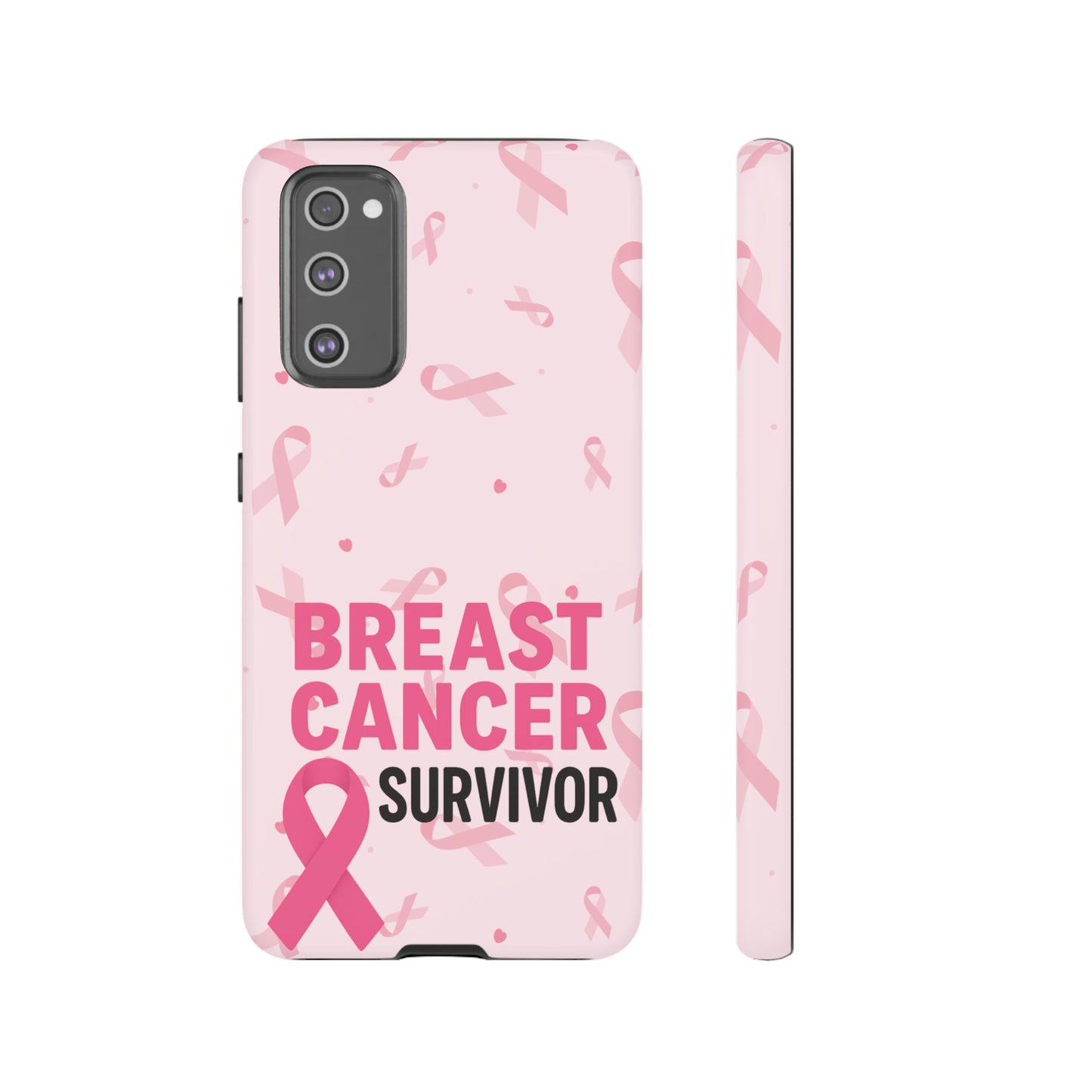 Breast Cancer Survivor Phone Case, Cancer Awareness, Pink Ribbon Design, Tough Cases for Samsung