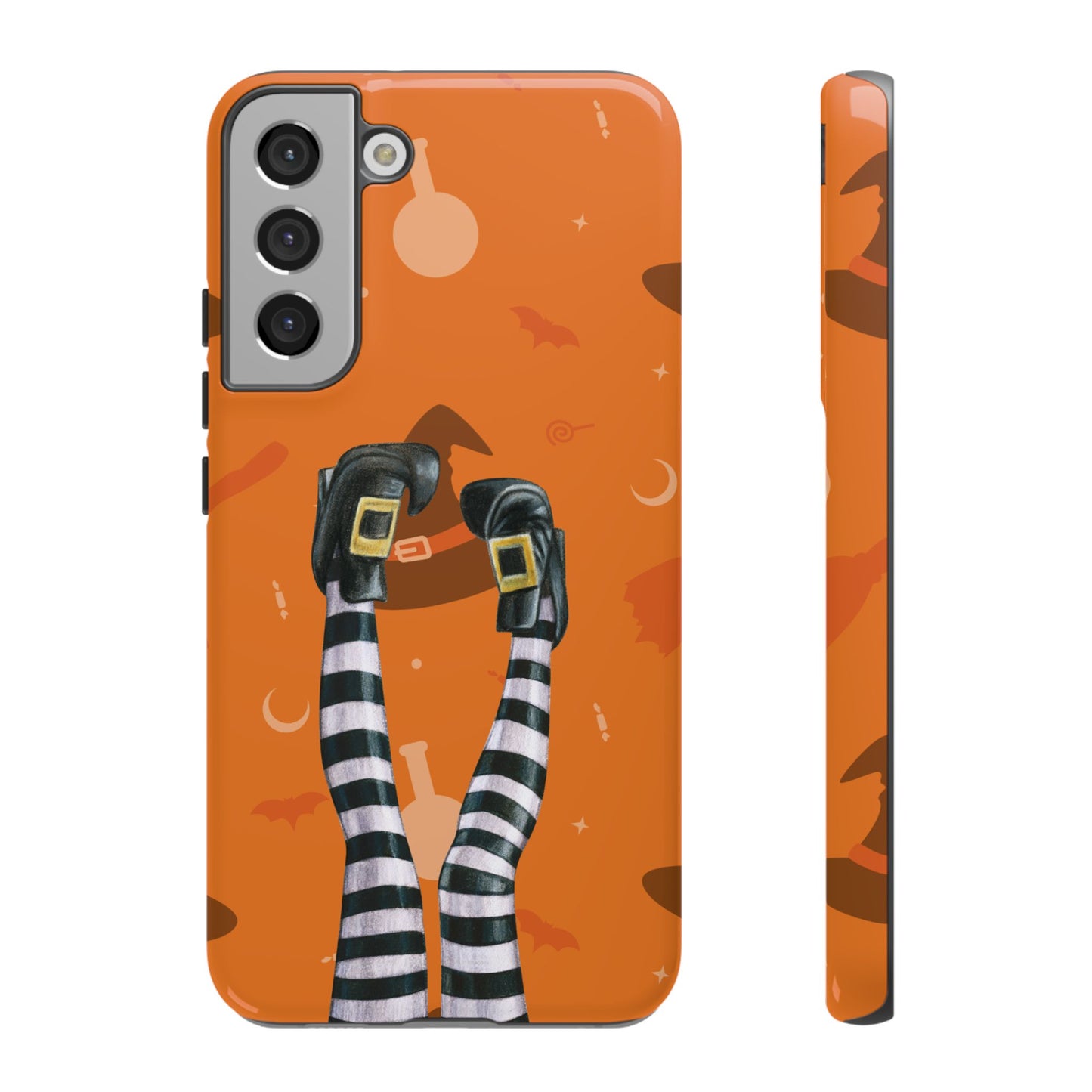 Halloween Phone Case, Spooky Design, Witch Legs for Samsung