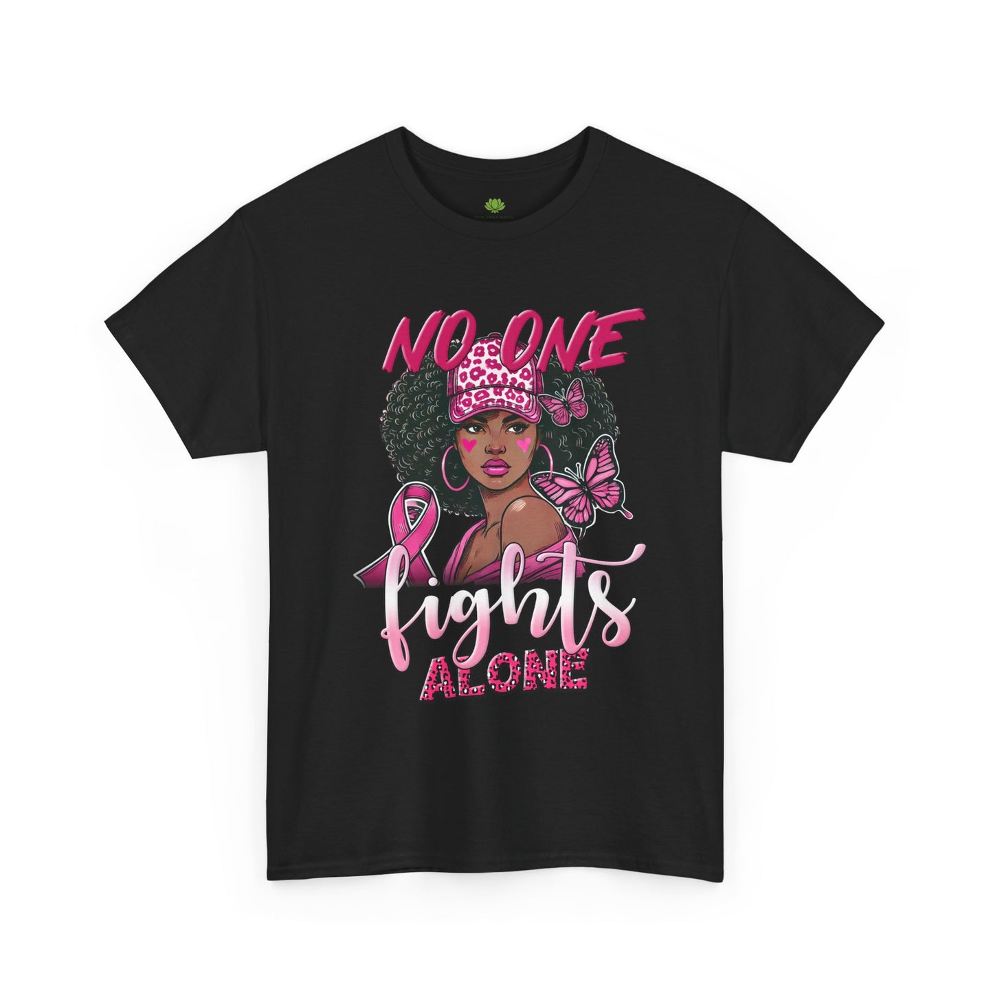 Empowerment Unisex Heavy Cotton Tee - "No One Fights Alone"