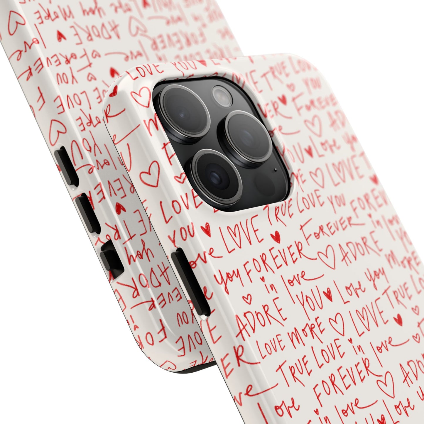 Love Hearts Tough Case for iPhone, Cute Heart Design, Adore You Case, True Love Protection