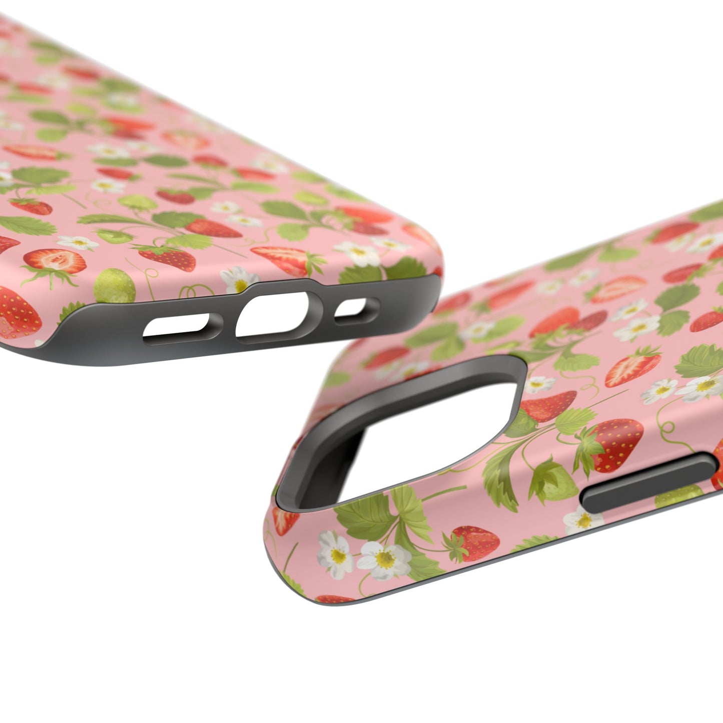 Strawberry Pattern Magnetic Phone Case, Fruit Lover’s Accessory, Cute Gift, Summer Vibe, Phone Protection