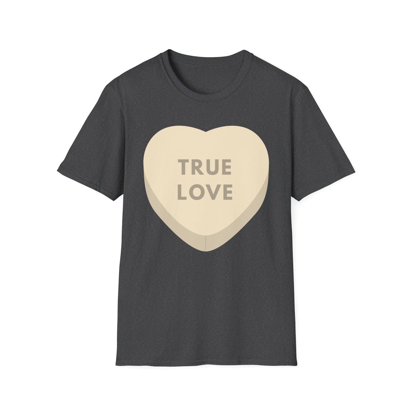 Couples Heart Graphic Unisex Softstyle T-Shirt - 'True Love' Design