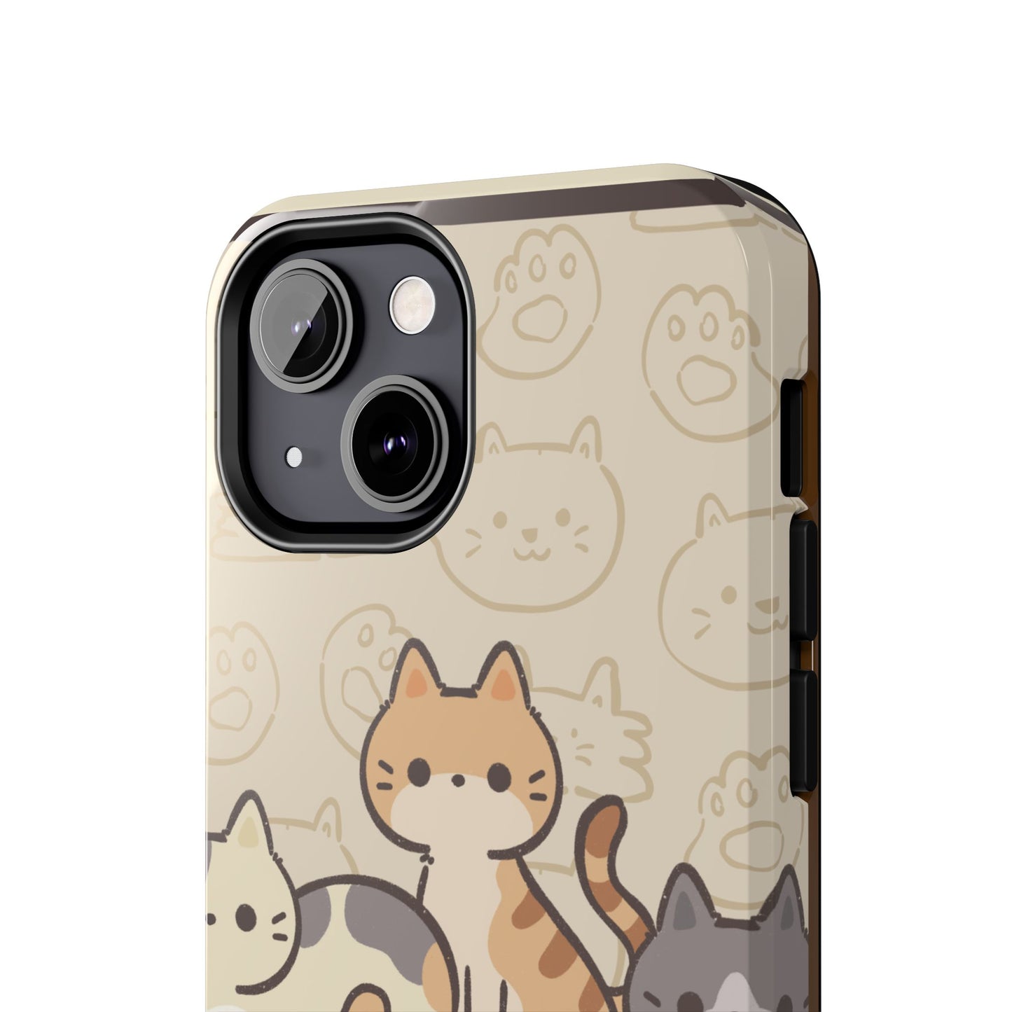 Cute Cat Tough Phone Case - Don’t Touch My Phone!