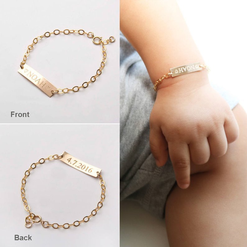 Child's Unique Personalized Stainless Steel Bracelet! - FREE Shipping