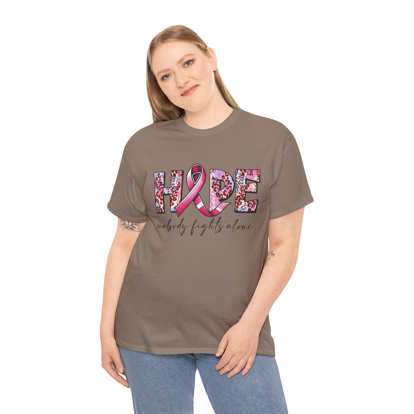 Hope & Support Unisex Tee - Nobody Fights Alone