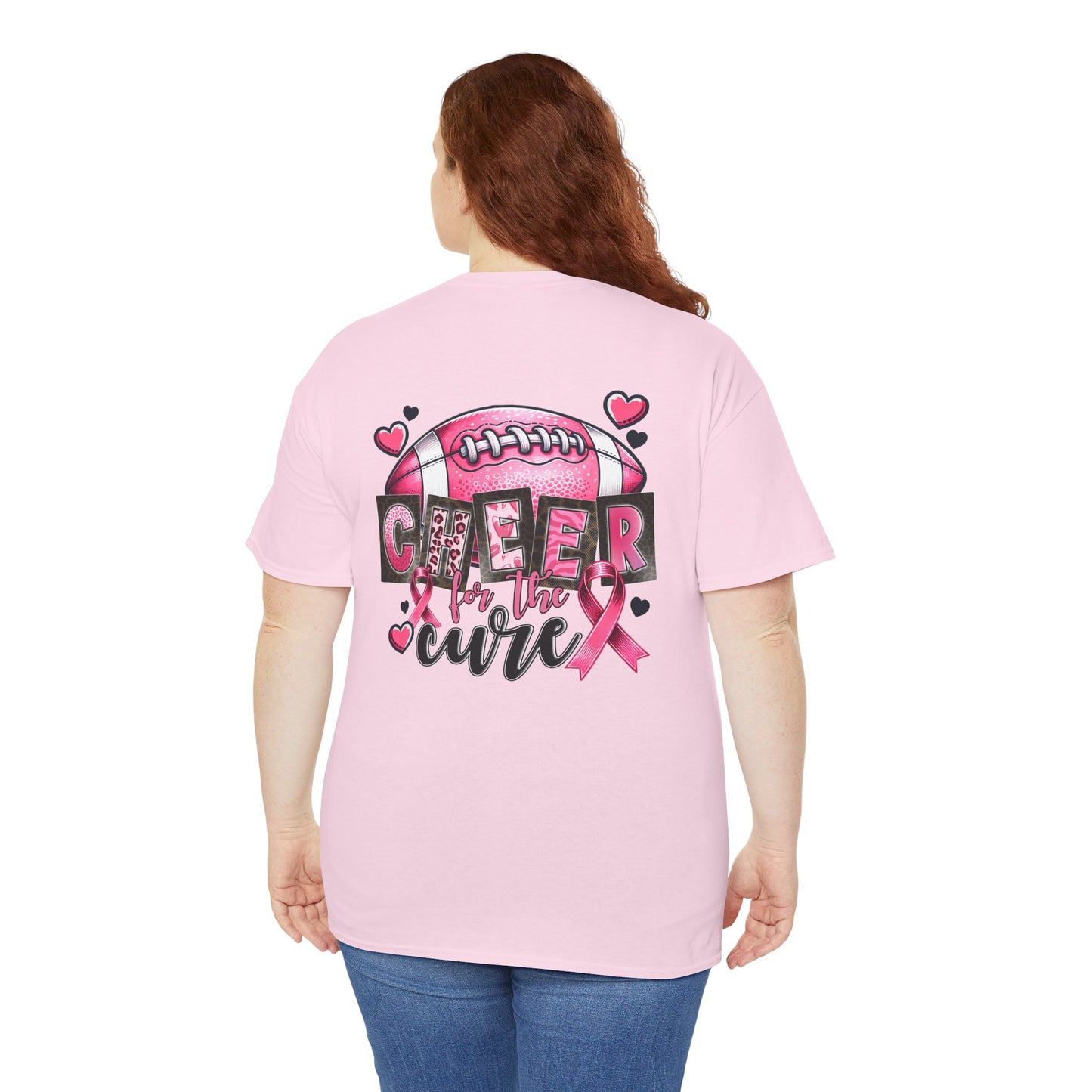 Breast Cancer Awareness Tee - "Cheer for the cure" Unisex Cotton Shirt