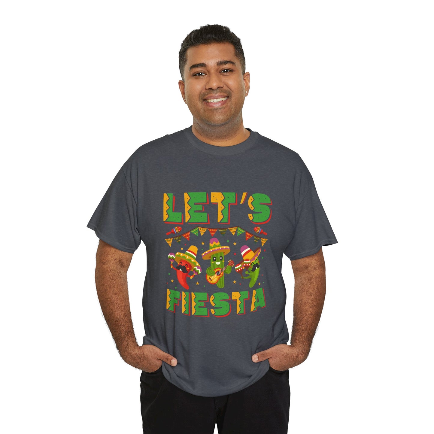 Let's Fiesta Unisex Heavy Cotton Tee - Fun Party Shirt for Celebrations