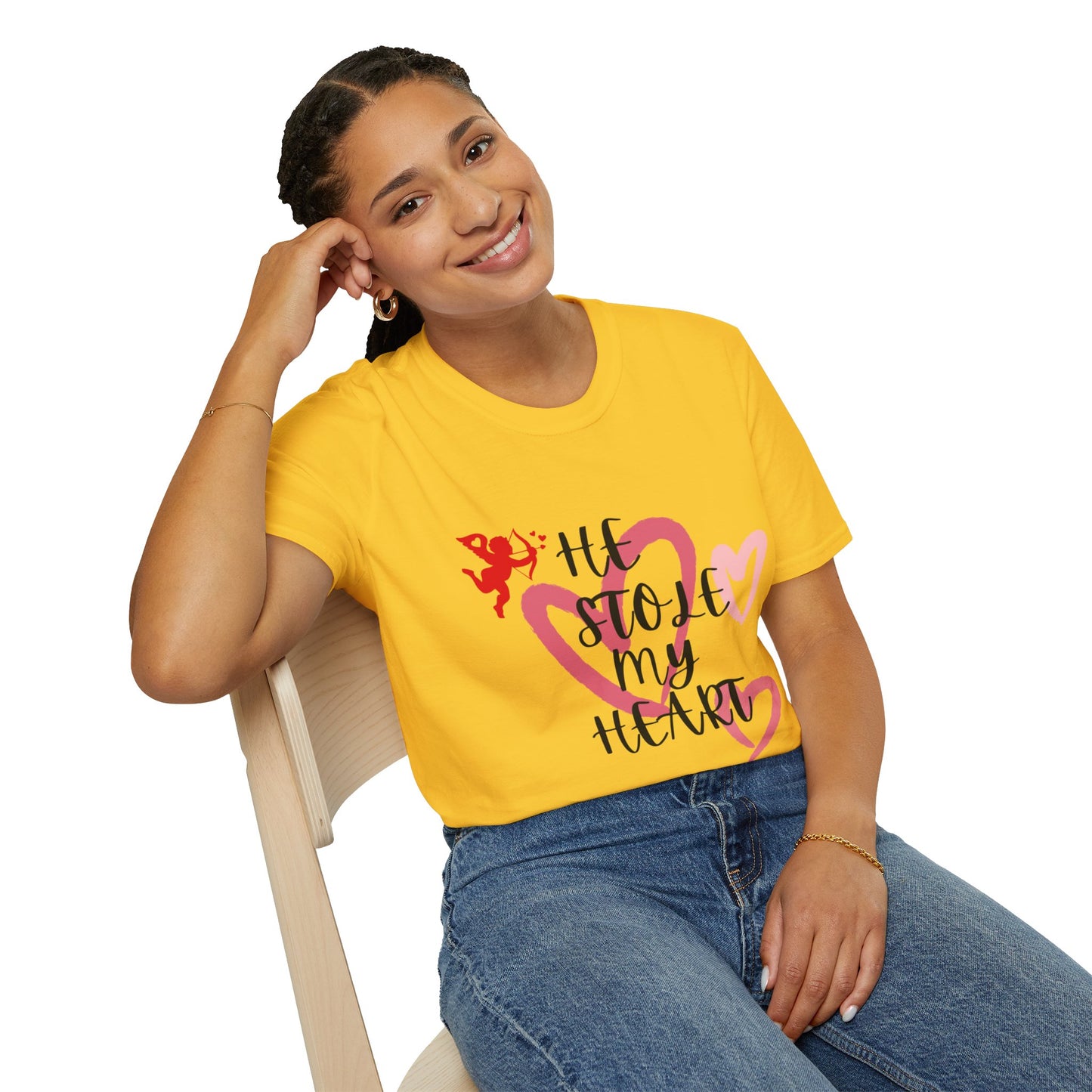He Stole My Heart Unisex T-Shirt - Cute Valentine’s Day Couple Shift