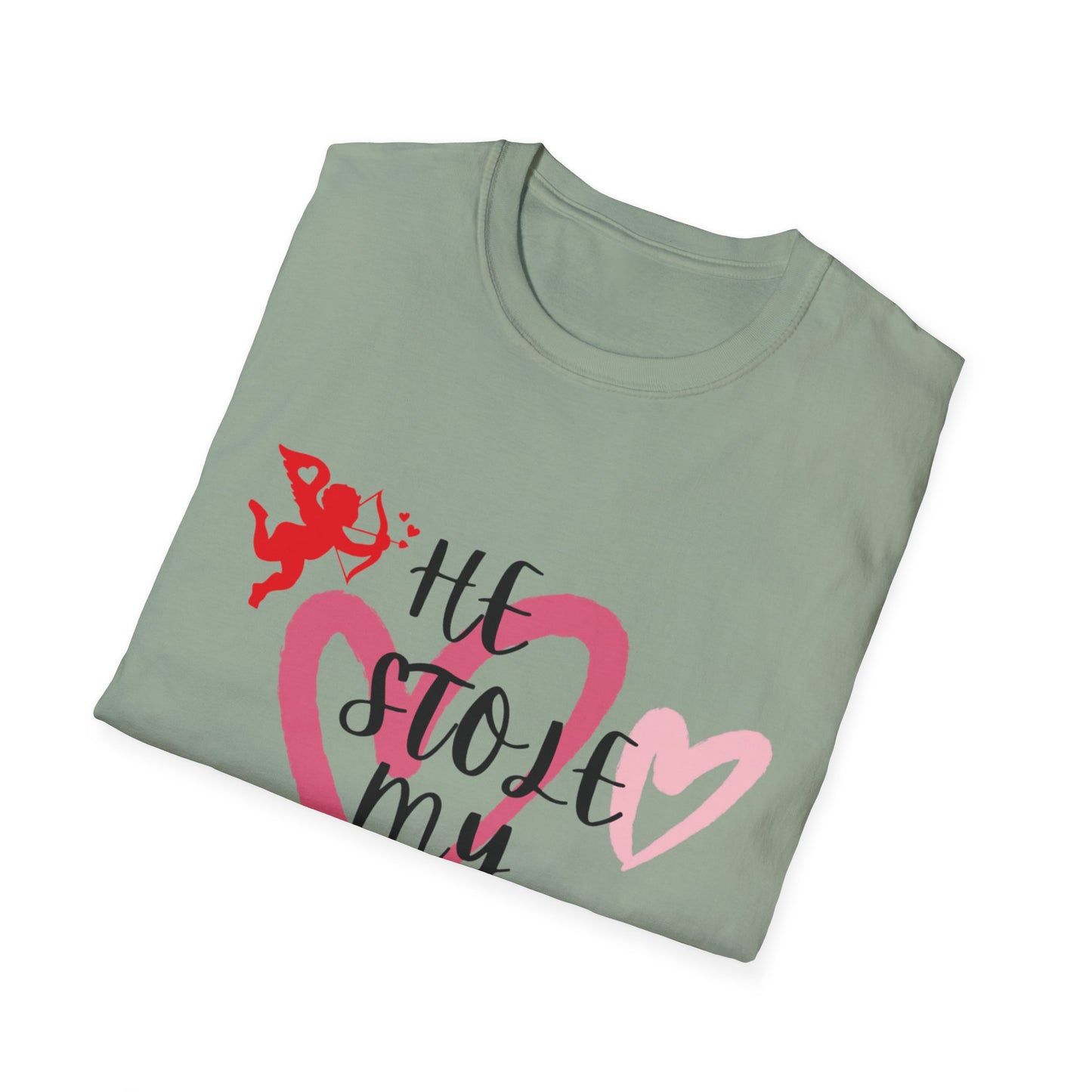 He Stole My Heart Unisex T-Shirt - Cute Valentine’s Day Couple Shift