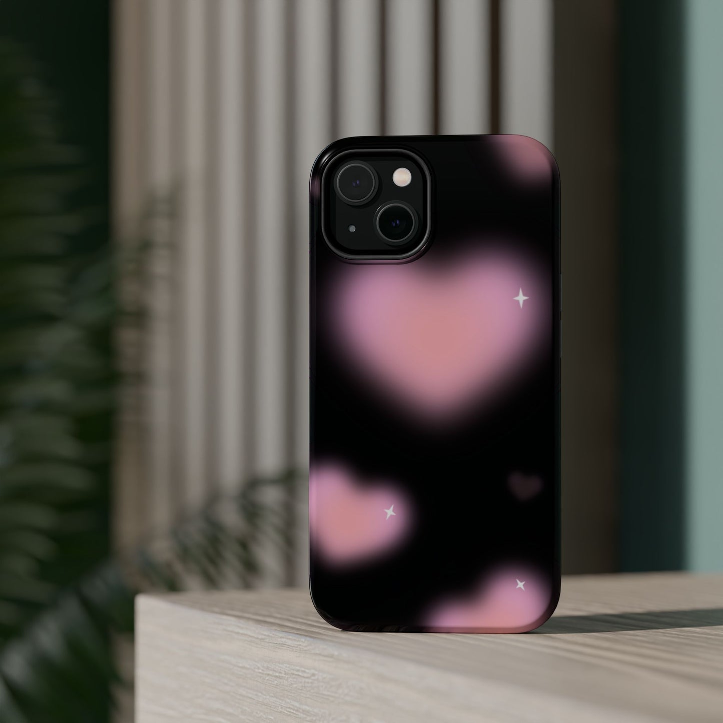 Romantic Pink Heart Pattern MAGNETIC Phone Case