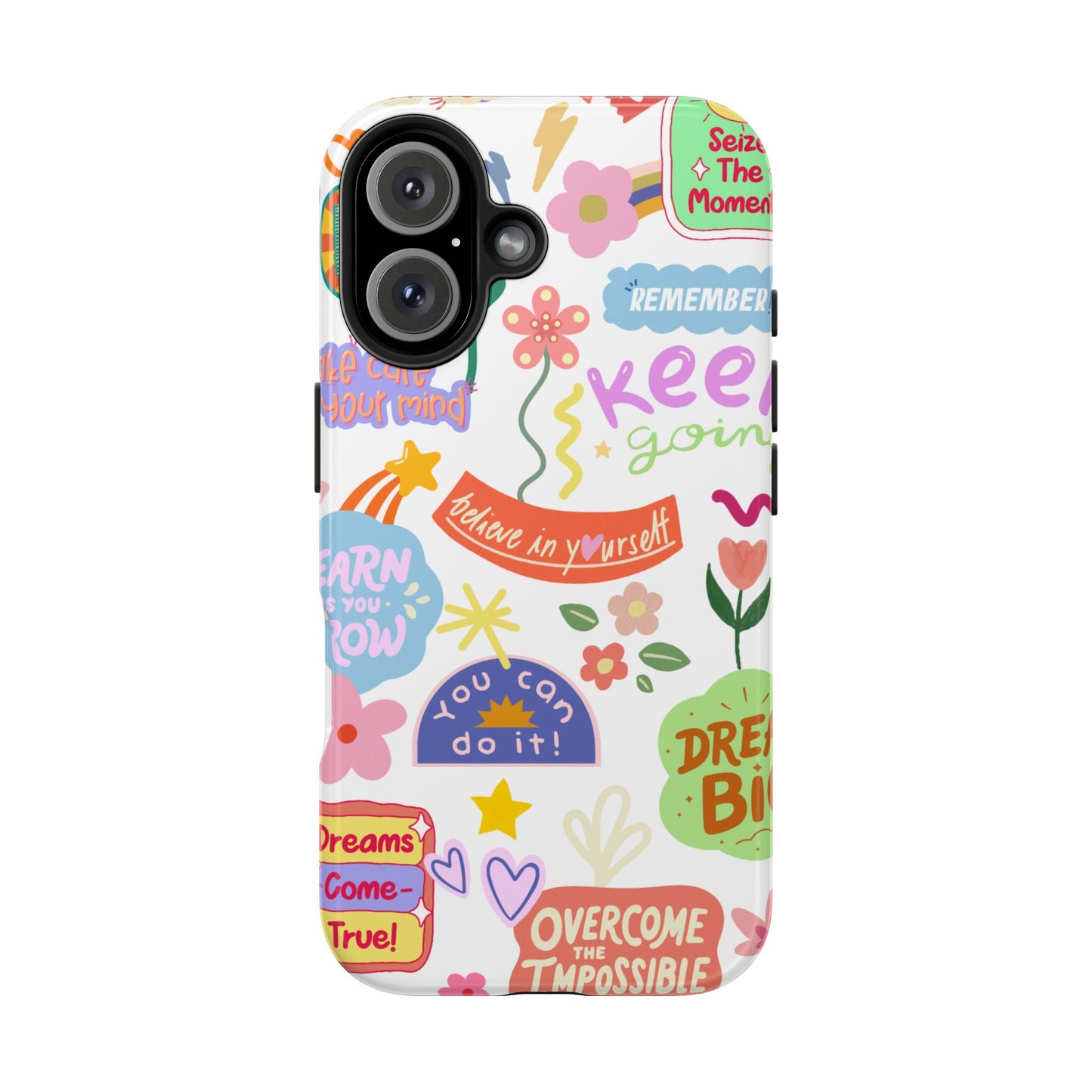 Inspirational, Motivational Phone Case, Cute Floral, Confidence Case, Gift for Her, Positive Vibes