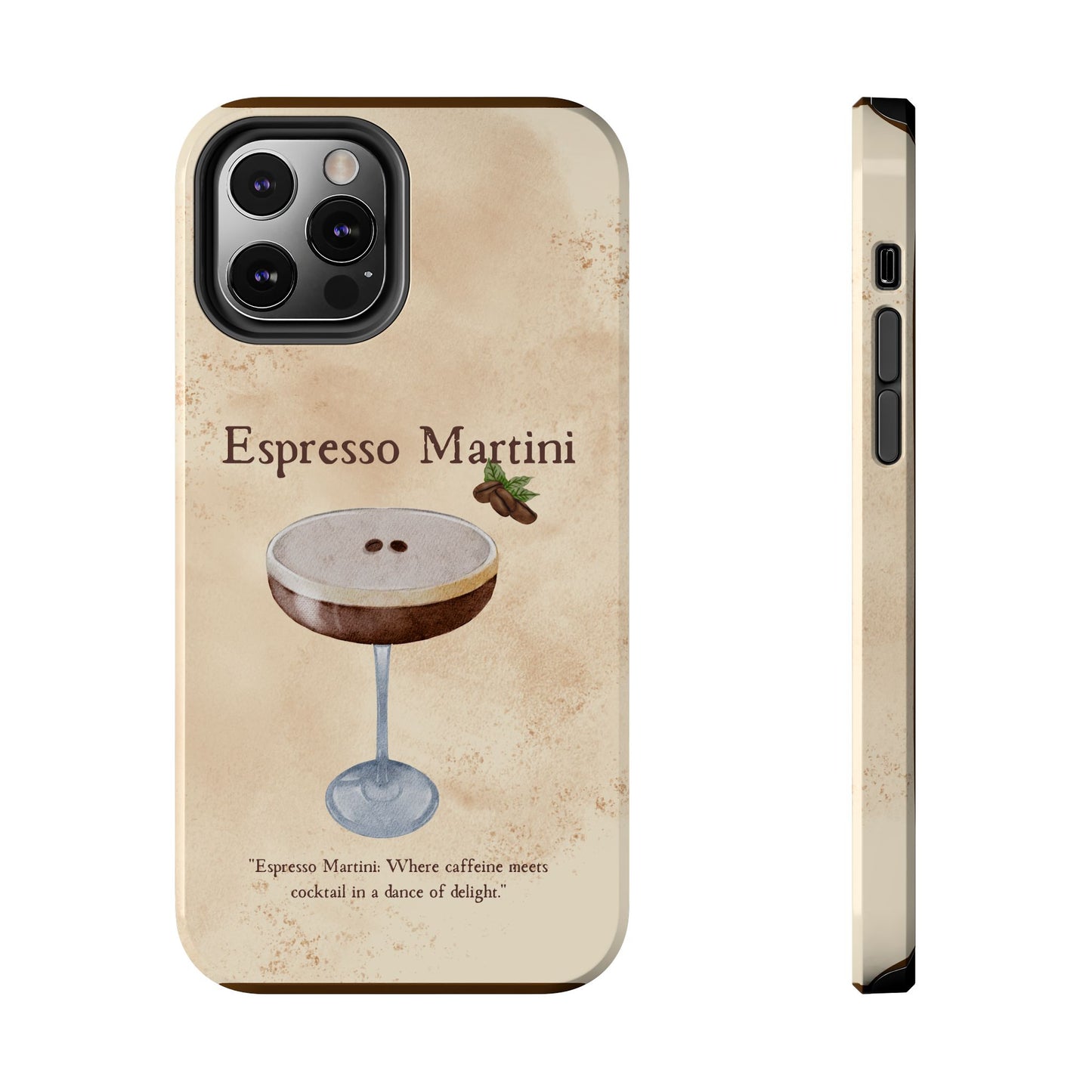 Espresso Martini Tough Phone Cases | Stylish Drink Design | Unique Gift for Cocktail Lovers | Perfect for Any Occasion