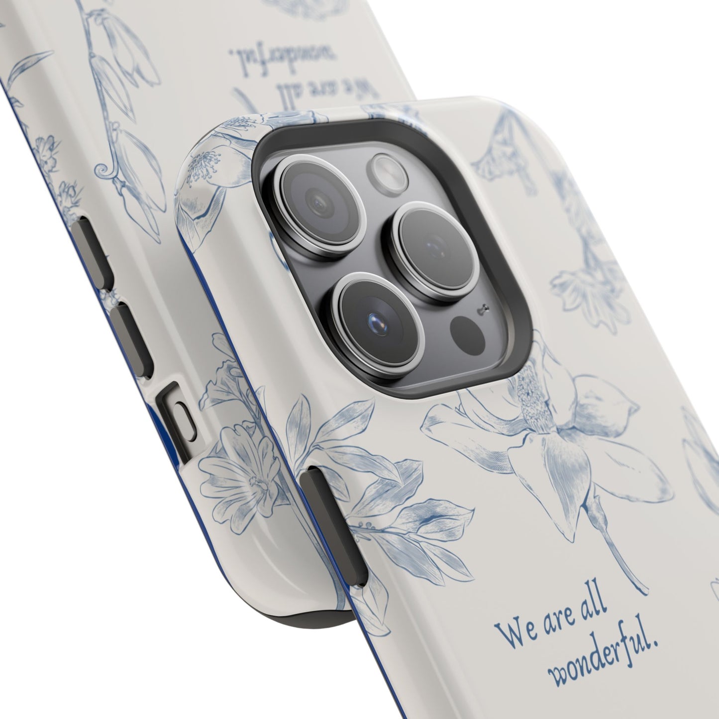 We are all wonderful- Inspirational Floral Design Tough MAGNETIC Phone Case