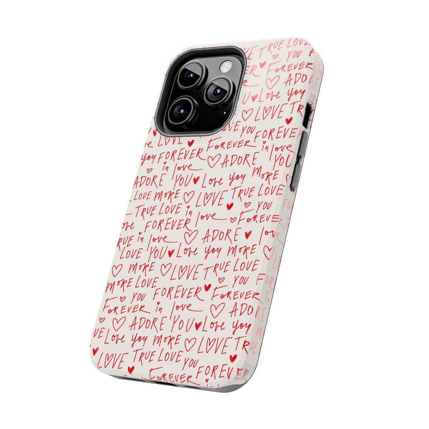 Love Hearts Tough Case for iPhone, Cute Heart Design, Adore You Case, True Love Protection
