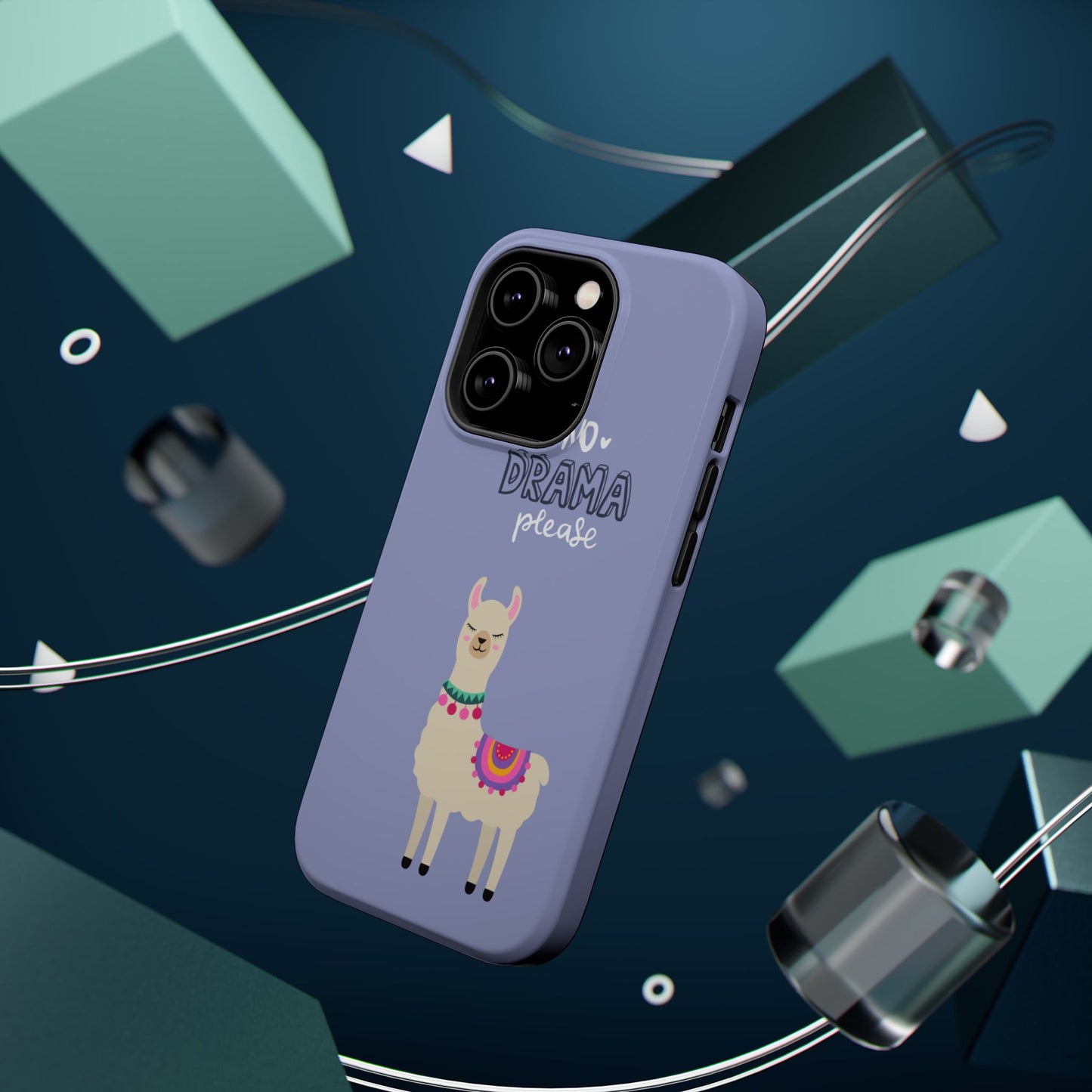 Cute Llama - No Drama MAGNETIC Tough Phone Case
