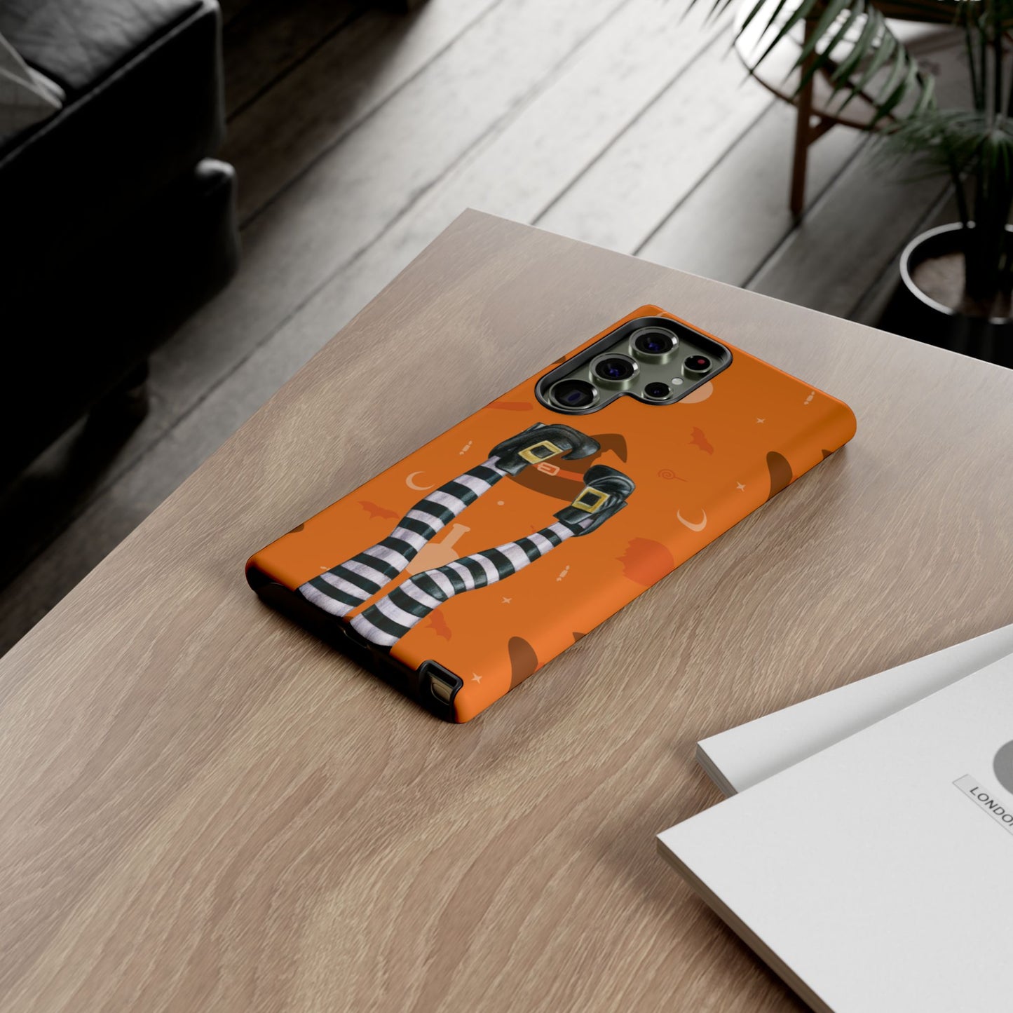 Halloween Phone Case, Spooky Design, Witch Legs for Samsung