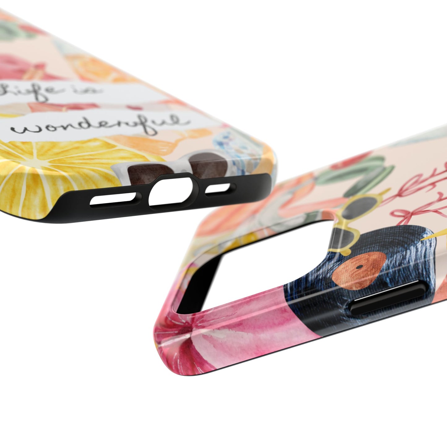 Life is Wonderful, Stylish Phone Cover, Cute Phone Accessory, Gift for Her, Summer Vibe Phone Case