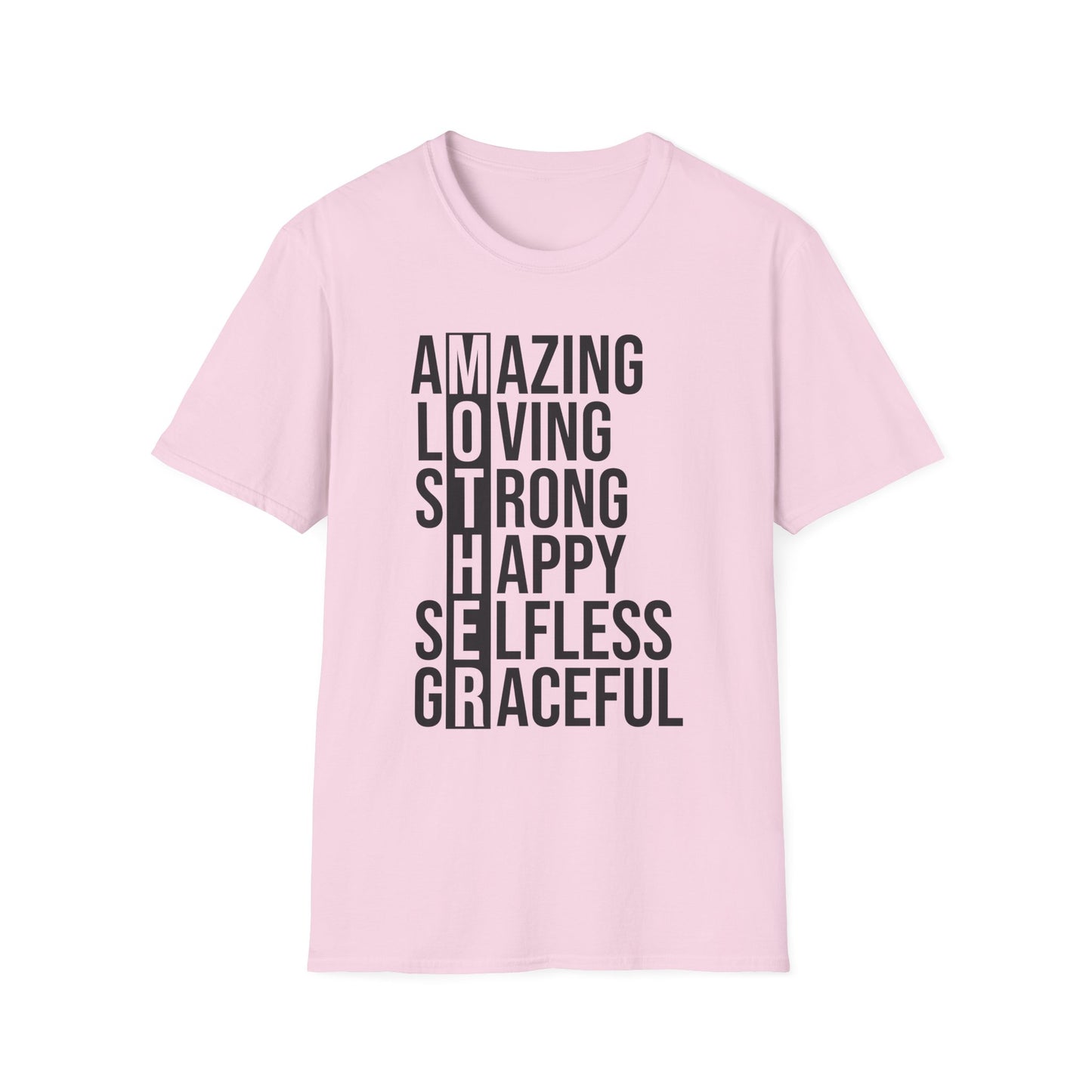 Affirmation T-Shirt - Inspirational Amazing Loving Strong Happy Selfless Graceful-MOTHER