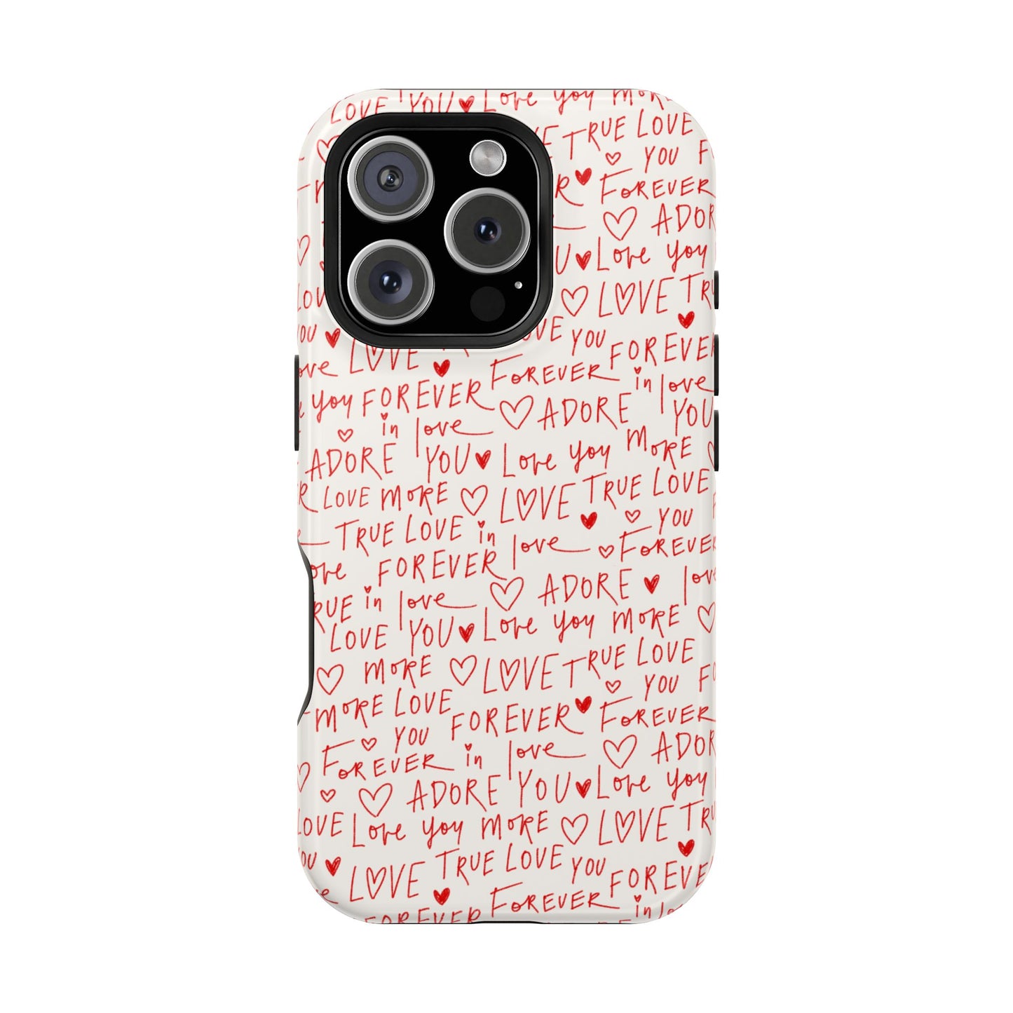 Love Hearts MAGNETIC Tough Case for iPhone, Cute Heart Design, Adore You Case, True Love Protection