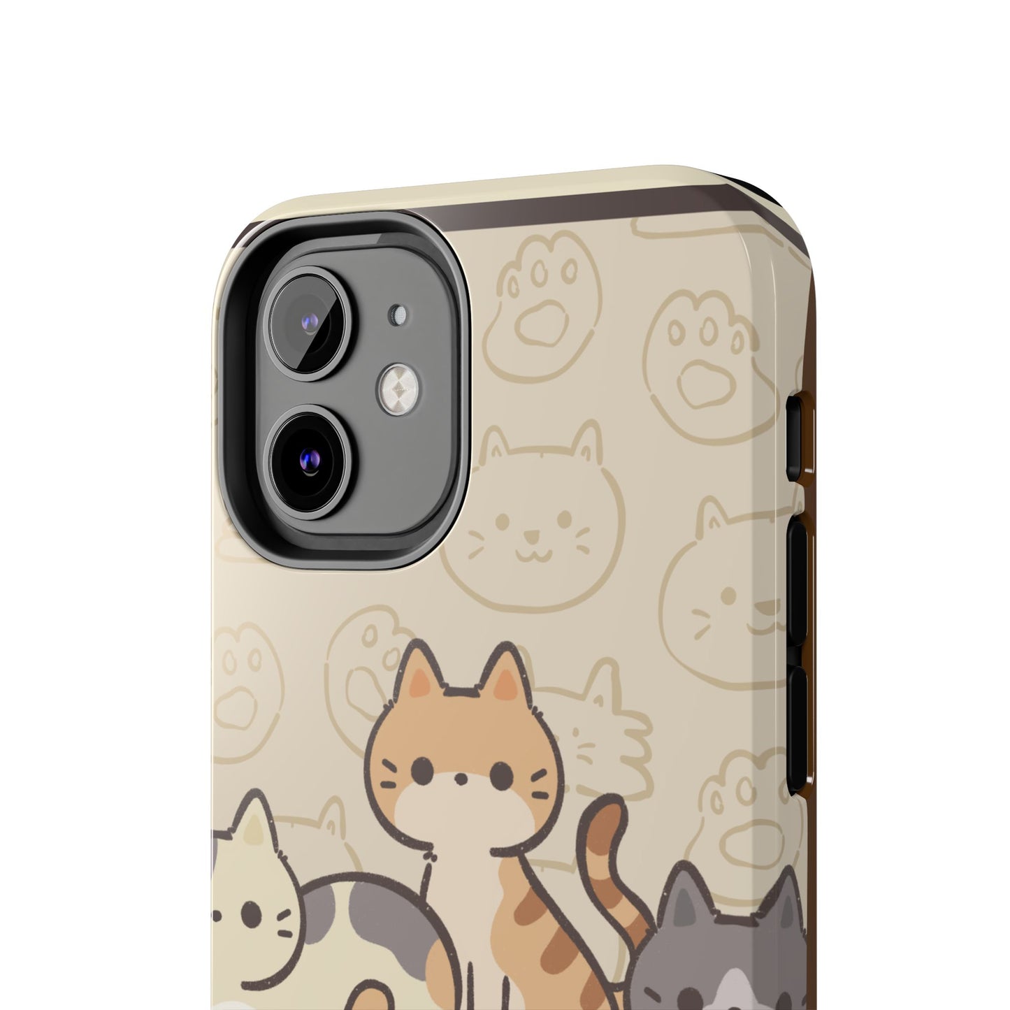 Cute Cat Tough Phone Case - Don’t Touch My Phone!