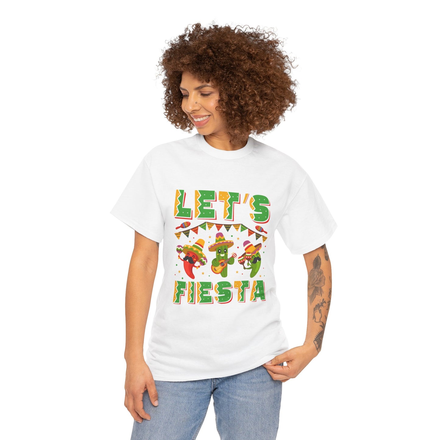 Let's Fiesta Unisex Heavy Cotton Tee - Fun Party Shirt for Celebrations