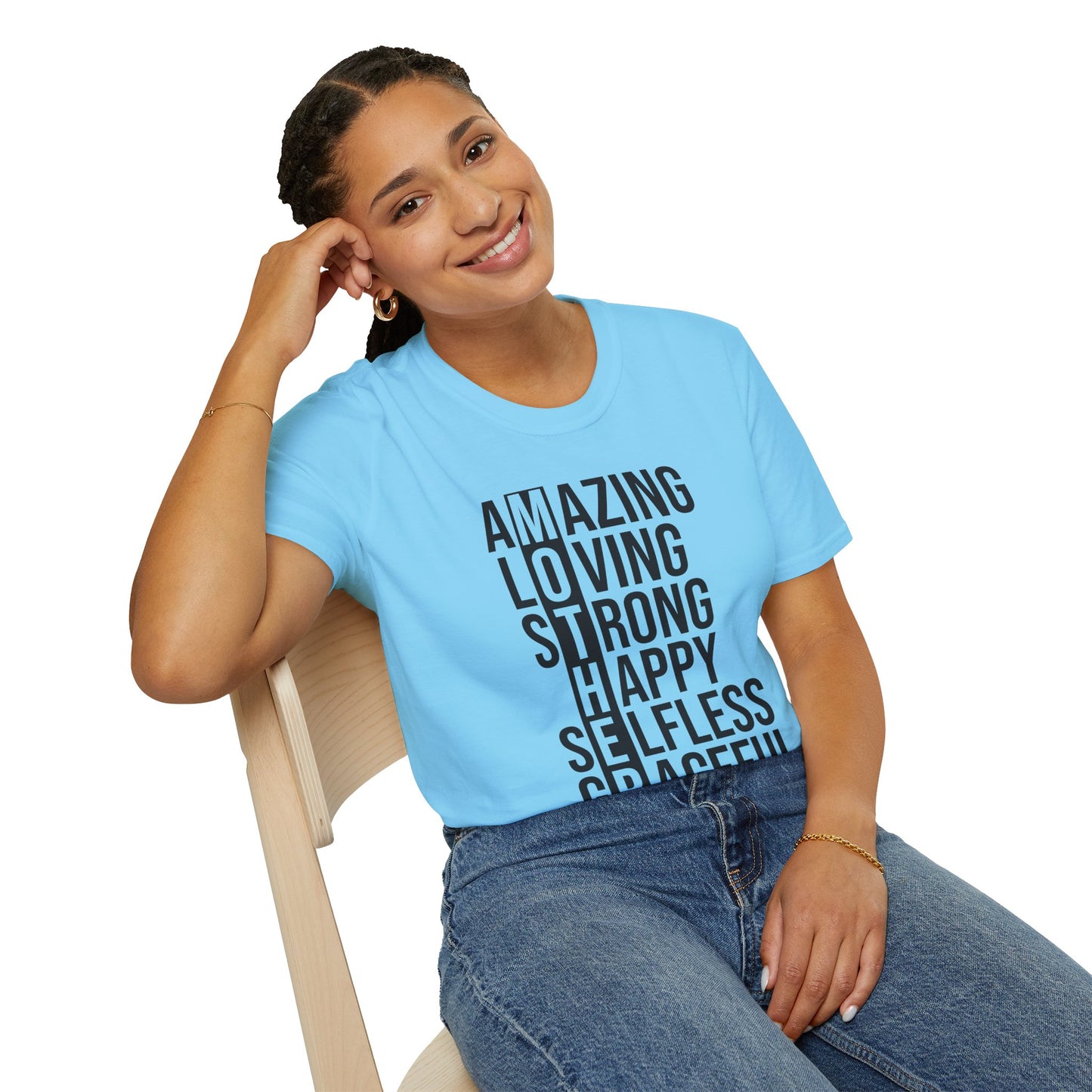 Affirmation T-Shirt - Inspirational Amazing Loving Strong Happy Selfless Graceful-MOTHER