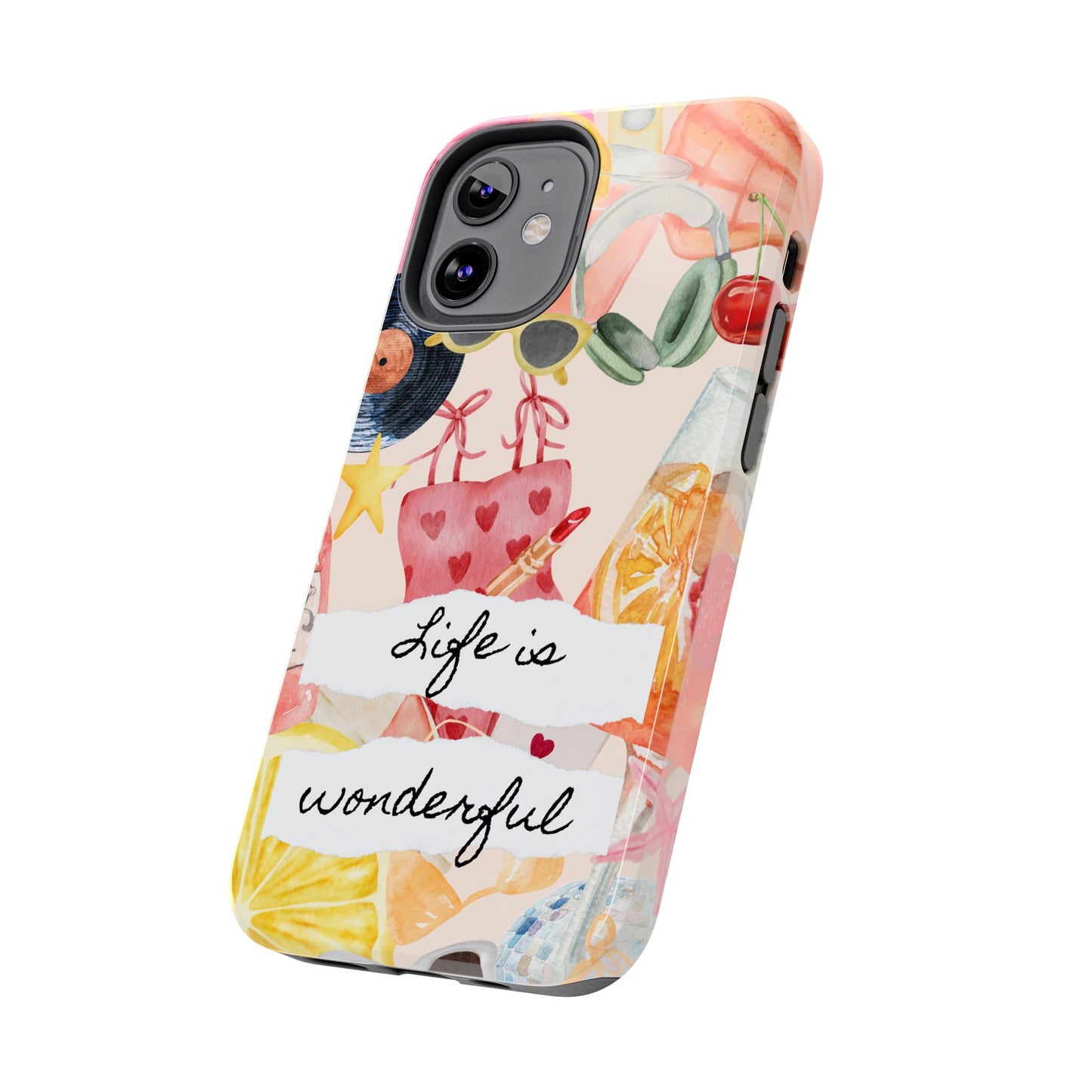 Life is Wonderful, Stylish Phone Cover, Cute Phone Accessory, Gift for Her, Summer Vibe Phone Case