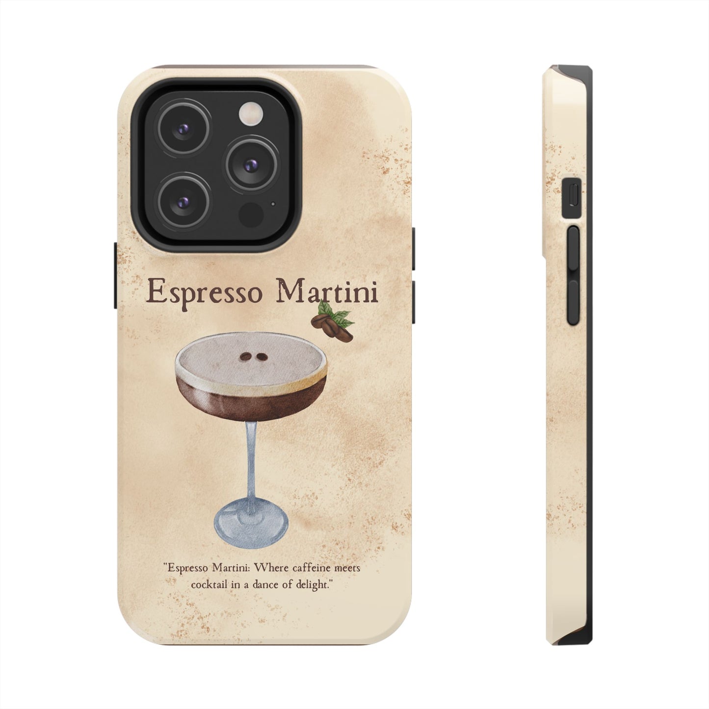 Espresso Martini Tough Phone Cases | Stylish Drink Design | Unique Gift for Cocktail Lovers | Perfect for Any Occasion